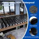 Muzata 4 PCS 50FT Black Under Deck Drainage System Trough HDPE Waterproofing Membrane Fit for 12" Joist Spacing M059