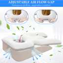 Post Surgery Face Down Pillow Set, BBL Pillows After Post Eye Surgery Recovery, Memory Foam Pillow with Removable Cover