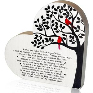 A Limb Has Fallen from The Family Tree Red Cardinal Wood Plaque Sympathy Gift for Loss of Loved One Memorial Heart Sign