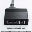 1 to 3 Port RJ45 Network Ethernet Adapter Splitter,esbeecables Ethernet Splitter 1 Male to 3 Female LAN Ethernet Splitter Adapter with USB Charging Port Suitable Super Cat5,Cat5e,Cat6,Cat7,Cat8