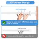 Tension Rod 41-67inch White Tension Curtain Rods no Drilling
