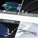 2026 New Clarity Blue Glasses, Clarity Multifunctional Smart Blue Glasses, Automatic Adjustment Eye Reading Glass for Men/Women with Case and Glasses Cloth