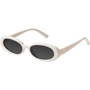 mosanana Retro Tiny Oval Sunglasses for Women with Small Face Narrow Style MS52360 (C3 White)