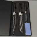 SANDEWILY Professional Kitchen Knives High Carbon Stainless Steel Chef Knife Set,3PCS Ultra Sharp Japanese Knife with Sheath,Ergonomic Pakkawood Handle Elegant Gift Box for Home or Restaurant