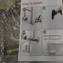 Toilet Grab Bar 24 Inch Gold, Munzong Handicap Grab Bars with Paper Holder