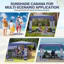 Beach Tent,8'8' Large Beach Canopy for 4-6 People,Easy Setup Beach Sun Shelter with UPF 50+ Protection,Adjustable Height & Wind Resistant Beach Cabana for Family,Party (Navy Blue-Stripes)