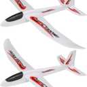Hand Throwing Plane, Foam Glider Airplane Toy, 39 inch Throwing Foam Plane Catapult Flying Plane Model Toy for Outdoor Sports Toys Birthday Gifts for Boys Girls, (2PCS)