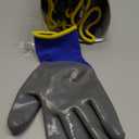 COOLJOB 10 Pairs Nitrile Dipped Safety Work Gloves with Grip, Non-slip Rubber Coated Bulk Garden Gloves for Men, Heavy-duty Oil Resistant for Truck Driver, Warehouse Box Handler, Small, Gray Blue