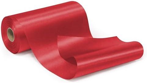 CT CRAFT LLC 6" x 25 Yards Red Double Face Satin Cut Edge Fabric Ribbon for Christmas Home Decor Gift Wrapping Crafts Wedding Ceremony Car Bow Christmas Holiday