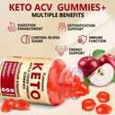 Apple Cider Vinegar Gummies  Keto ACV gummies with the Mother for Digestive Health, Energy & Metabolism Support  Vegan, Gluten Free, Non GMO, Soy Free Gummies with Pomegranate & Beet Root, 60 Count (EXP 10/06/26)