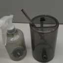 Watering Can Indoor Plants, Small Watering Can 34oz Long Spout Watering Can for Indoor House Plants Outdoor Garden Flowers w Spray Bottle, Squeeze Bottle (Gray)