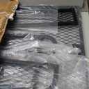 ECOTRIC Rear Cargo Basket Universal ATV UTV Storage Rack Rear Goods Mesh Rack Black Steel