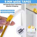Door & Window Weather Stripping, Soundproof Insulation Seal Strip with Self-Adhesive Rubber Collision Protection