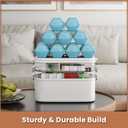 NiHome Home & Travel 4-Tier Medicine Storage Box with Portable Pill Case, Durable Adjustable Compartments, Moisture-Resistant Lid, Secure Handles for Pill Organization, Vitamins, Supplements (White)