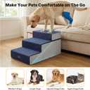 Veehoo Dog Stairs for Bed Couch Large Dogs Extra Wide 20", Pet Steps 18" H