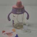 POTATO Sippy Cups For Toddlers with Straw Spill Proof, PPSU Learner Cup with Handle for Girl, Water Bottle for Baby 12 Months with 2 Type of Spout, 10 Ounce Pink