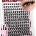 Wispy Lash Clusters Kit Fairy Clusters Eyelash Extensions Kit Eyelash Clusters Kit 10-18mm C Curly Fluffier Lash Extension Kit DIY Natural Individual Lashes at Home by BXMZKD