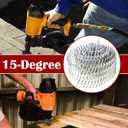 findmall 3600 Count Siding Nails 2-1/4 Inch by .092 Inch 15 Degree Ring Shank Hot-Dipped Galvanized Collated Wire Coil
