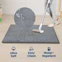 Baby Play Mat for Floor,1.3" Thick Elasti-Foam 50"50" Playpen Mat for Tummy Time,Water Repellent Soft Coral Velvet for Toddler,Infant,Kids,Non-Slip Backing Safe for Crawling(Dark Grey)