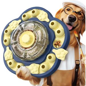 KADTC Dog Puzzle Toy, 3 Levels of Step-by-Step Challenge, Spin to Release Treat Dispenser, Slow Feeder & Mental Stimulation Enrichment Toy for Small Medium Large Dogs