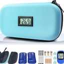 TSA Approved Insulin Cooler Travel Case Medication Cooler for Travel with Thermometer Temperature Display Diabetic Medication Organizer Medical Travel Cooler Bag with 2 Ice Pack (Light Blue)