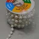 10mm Pearl Strands,9 Yds of Lvory Fake Beads Garland Spool Roll with Stringed Pearls for Crafting,Wedding Party,Christmas Tree Decoration. (Ivory)