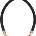 ALLZEDREAM Leather Shoulder Bag Straps Replacement Purse Handbag Braided Handle (23.6in, Black)