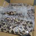 SYANDLVY Small Leopard Print Cat Tree for Indoor Cats, Cat Tower with Scratching Post, Modern Cat House with Padded Perch, Kittens Condo with Cradle, Cat Cave (29.6")