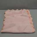 Scalloped Edge Table Runner 70 Inches Preppy Embroidery Edge Table Runner Cute Neutral Rustic Dining Decor for Kitchen (Dark Pink,Light Pink)