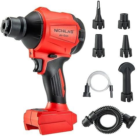 Nichilas Air Duster Vacuum Cleaner 2 in 1, Cordless Leaf Blower Cleaning Gun Brushless Duster Compatible with Milwaukee M18 Battery (Battery Not Included) : Electronics