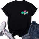 St Patricks Day Shirt Women One Lucky Teacher St. Patrick's Day Shirts for Women School Teach Shirt (Black, M)