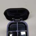 Small Pill Case, Travel Pill Organizer, Small Pill Box, Pill Container for Purse 4 Compartments, Daily Compact Travel Medicine Holder for Vitamins Medication (Black)