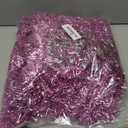50 Feet Pink Tinsel Garland Christmas Foil Tinsel Garland Decoration Metallic Banner Wall Hanging Tinsel Streamers Garland for Christmas Tree Birthday Party Decorations (3.54" x 50', Pink)