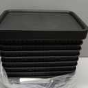MaxGear Organization and Storage 3 Packs, Plastic Bins Organizer Bins, Woven Baskets for Storage, Plastic Baskets with Handles, Grey Basket for Organizing, Basket Organizer for Home and Office, Large