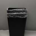 Small Trash Can, 3 Pack 4 Gallons Bathroom Garbage Can with Lid Press-Top, Small Waste Basket with Trash Bags, Slim Plastic Garbage Bin for Dorm, Office, Bathroom, Bedroom, Kitchen, Living Room(Black)