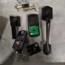 Smart Lock Front Door, SMONET Keyless Entry Door Lock with Handle, Smart Front Door Lock Set Fingerprint Smart Deadbolt Bluetooth Electronic Digital Keypad Lock, Auto Lock Work with Alexa, Black