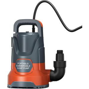 Sump Pump Submersible Water Pump 1.4HP 5400 GPH Portable Transfer Water Pump Utility Pump for Pool Draining Basement