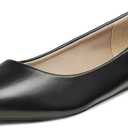 DREAM PAIRS Women's Dress Pointed Toe Flats Ballet Comfort Soft Slip On Casual Flat Shoes for Work Office Business (9, Black/Pu)