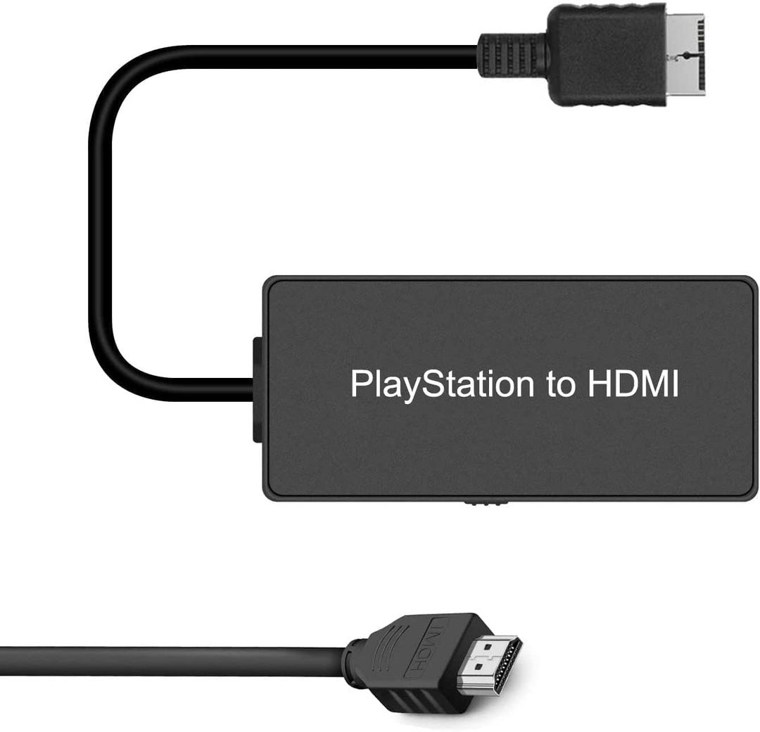 Azduou PS2 to HDMI Converter HDMI Cable for Playstation 2/ Playstation 3 Console. Connecting PS2/ PS3 to HDTV with True Ypbpr HD Signal Output (100% Improve Video Quality)