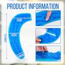 Rossesay Gel Toilet Seat Cushion Washable Toilet Seat Padded Riser Cushion Portable Adhesive Cover for Pain Relief Comfort for Elderly Handicapped Seniors(Blue)