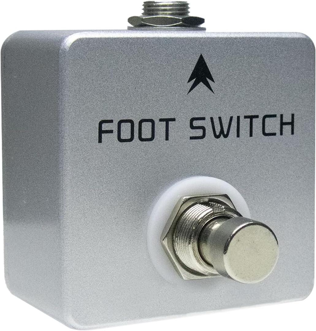 Guitar Footswitch Pedal, Metal SWITCH PEDAL, 6.35mm Mono Output for Amp Channel Selection and Time-Based Effects