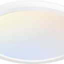 hykolity 12 Inch Selectable CCT LED Round Flat Panel Light, 24W 3000K/4000K/5000K, Edge-Lit Flush Mount Ceiling Light Fixture for Kitchen, Bedroom, Laundry and Closet Room, White