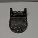 Ceramic Spoon Rest for Countertop Heat-Resistant Spoon Rest with Slot Easy for Tong and Spoon Kitchen Gadgets & Kitchen Utensils Holder, Black with White Splash