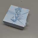 Fumete Something Blue Wedding Gift Set - Embroidered Handkerchief Angel Bouquet Charm Bridal Cosmetic Bag with Diamond Compact Mirror and Raffia Gift Box