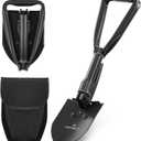 DARTMOOR Mini Folding Shovel High Carbon Steel, Portable Lightweight Outdoor Tactical Survival Foldable Mini Shovel, Entrenching Tool, Camping, Hiking, Digging, Backpacking, Car Emergency (18.1", Black)