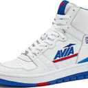 Avia 830 Men's Basketball Shoes, Retro High Top Sneakers for Men Indoor or Outdoor, Street or Court Size 7 to 16 (White/Silver Grey/Dark Grey)