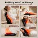 Back and Neck Massager with Heat, Deep Tissue Shiatsu Massage Pillow | 3D Kneading Massage, 20 Massage Heads for Neck, Shoulders, Back, Waist and Legs, Ideal Gift for Men Women, Home or Office Use