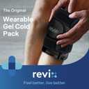 REVIX Ice Wrap for Knee Discomfort, Reusable Knee Ice Pack Wrap with Cold Compress Therapy for Muscle Ache, Promotes Post-Workout Recovery, Soft Plush Lining, Black