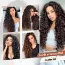 Clip in Hair Extensions, FLUFYMOOZ 4PC 100 Pure Protein Silk Hair Extensions Long Soft Natural Hairpiece 20 Inch Curly Hair Extension for Women (Medium Brown Ash Blonde Highlight)