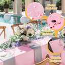BRILLMAX 6 Pack Pink Tablecloths 90 x 156 Inch for 8ft Rectangle Tables - 150 GSM Polyester Fabric, Floor Length Drop, Water, Stain & Wrinkle Resistant Cloth Cover for Wedding Reception Banquet